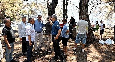 Muratpaşa Belediyesi'nden orman yangınına yoğun destek