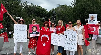 New York'ta İmamoğlu ve tutuklu isimlere protesto