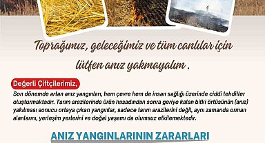 Niğde'de 'anız yakmayın' uyarısı