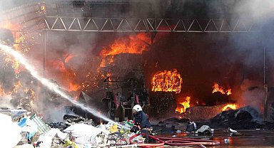 Ordu'da geri dönüşüm tesisinde yangın