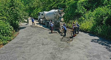 Ordu'da mahalle yolları beton yol konforu ile buluşuyor