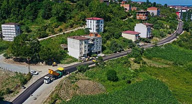 Ordu'da sıcak asfalt çalışmaları sürüyor