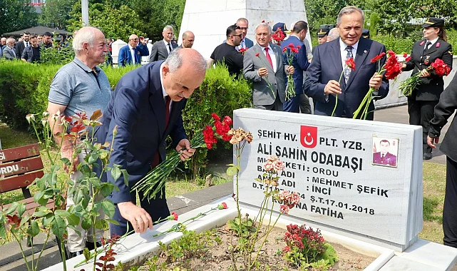 Ordu'da şehitlerimiz dualarla yad edildi