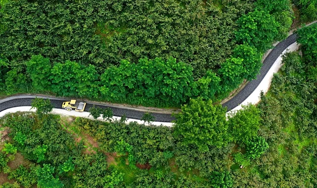 Ordu'da Tepecik Mahalle yolu asfalta kavuşuyor