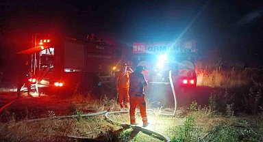 Otluk alanda çıkan yangın ağaçlık alana sıçradı