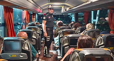Otobüslerde emniyet kemeri denetimi yapıldı