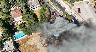 Pendik'te atık su arıtma tesisinde çıkan yangın söndürüldü