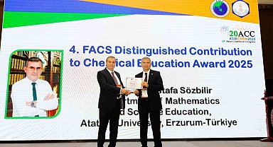 Prof. Dr. Sözbilir'e uluslararası kimya eğitim ödülü