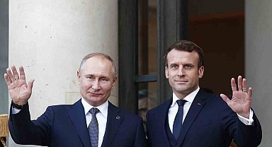 Putin ile Fransız mevkidaşı Macron arasında yaklaşık 3 yılın ardından ilk görüşme