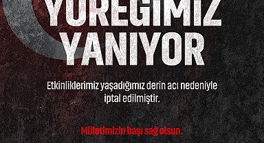 Sakarya'da etkinlikler iptal edildi