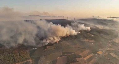 Şarköy'deki orman yangını 22. saatine girdi