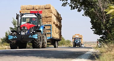 Şarköy'deki orman yangınında zarar gören üreticilere 150 ton saman yardımı