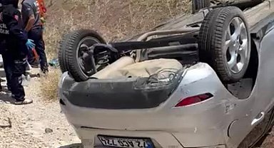 Siirt'te takla atan otomobilin sürücüsü yaralandı