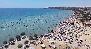 Silivri Kumluk Plajı'nda Afrika sıcakları ve günübirlikçi yoğunluğu