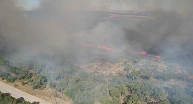 Silivri'deki orman yangınını söndürme çalışmaları sürüyor