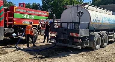 Sincan Belediyesi'nden orman yangınlarına su tankeri ve personel desteği
