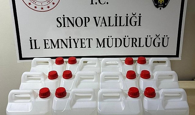 Sinop'ta 60 litre etil alkol ele geçirildi
