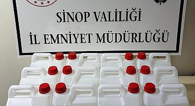 Sinop'ta 60 litre etil alkol ele geçirildi