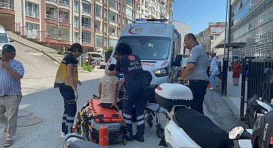Sinop'ta elektrikli motosiklet devrildi