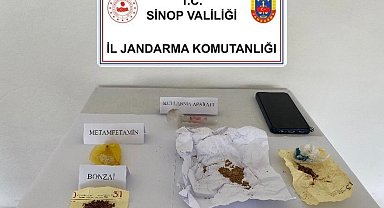 Sinop'ta yolcu otobüsünde uyuşturucu ele geçirildi