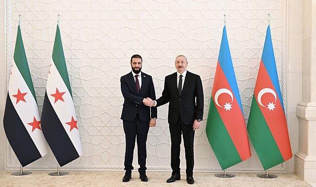 Suriye Devlet Başkanı eş-Şara, Aliyev ile bir araya geldi