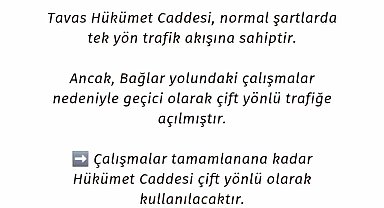 Tavas'ta yol çalışması dolayısıyla yol güzergahları değişti