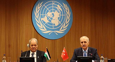 TBMM Başkanı Kurtulmuş, Filistin Ulusal Konseyi Başkanı Fattouh ile bir araya geldi