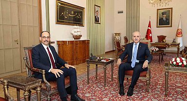 TBMM Başkanı Kurtulmuş, MİT Başkanı Kalın ile görüştü