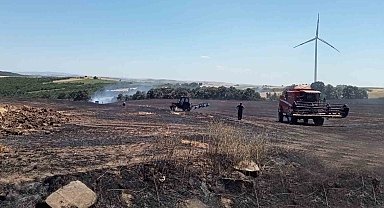 Tekirdağ'da 20 dönüm buğday ekili alan yandı