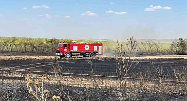Tekirdağ'da çıkan tarla yangını söndürüldü