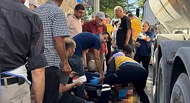 Tırın çarptığı yaşlı adam yaralandı