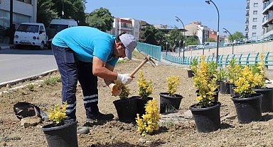 Turgutlu Belediyesi Park ve Bahçeler Müdürlüğü ekipleri kenti güzelleştiriyor