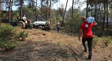 Türk Kızılay'dan orman yangını olan bölgelere yardım