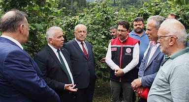 Vali bile bahçeye inmeyen fındık üreticisine sitem etti