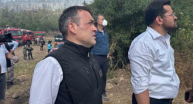 Vali Sözer, Vezirhan'daki orman yangını yerinde takip ediyor