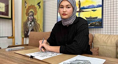 Vanlı Melek engelleri resim sanatıyla aştı