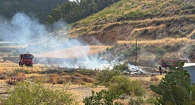 Yangın ormana sıçramadan söndürüldü