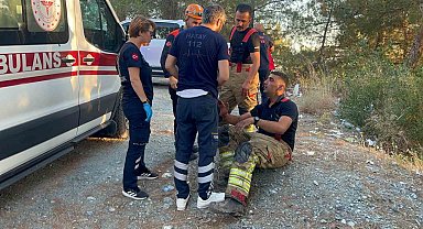 Yangına müdahale sırasına parmağından yaralanan itfaiye eri hastane teklifini reddetti