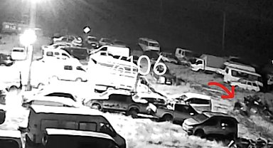 Yediemin otoparkından motosiklet hırsızlığı güvenlik kamerasında