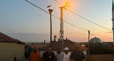 Yıkılan 20 yıllık yuva yenilendi, ilk misafiri adım attı