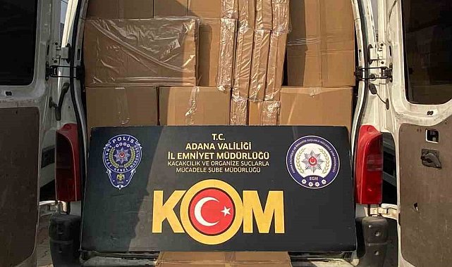 Adana'da 17 milyonluk kaçak doldurulmuş sigara ele geçirildi