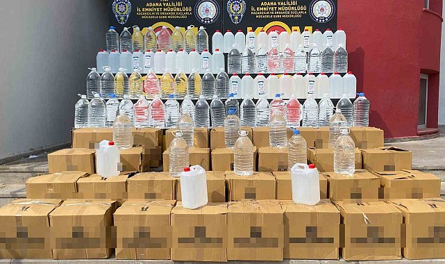 Adana'da 2 ton kaçak etil alkol ele geçirildi