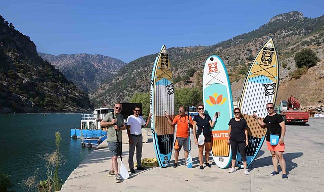 Adana'da paddle board heyecanı: Sporcuların keşfettiği vadinin yeni cazibe merkezi olması hedefleniyor
