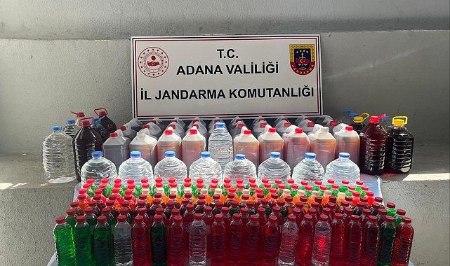 Adana'da yarım ton kaçak alkol ele geçirildi: 3 gözaltı