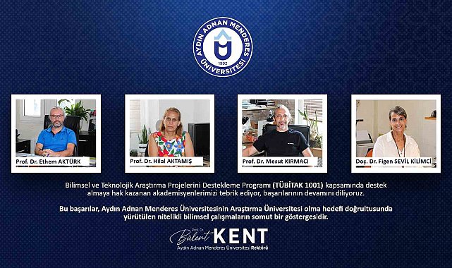 ADÜ'lü akademisyenlerden önemli başarı