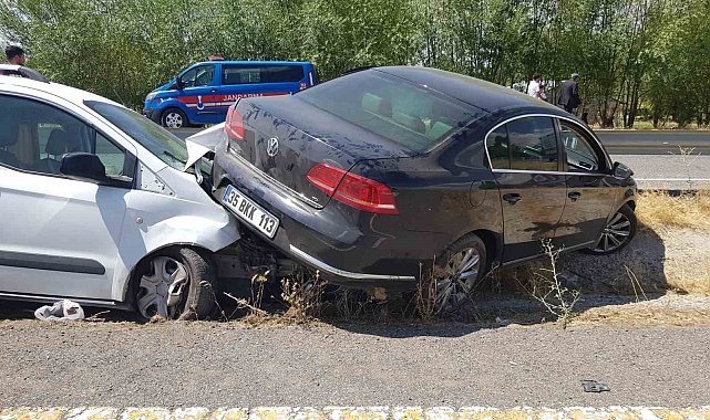 Ağrı İl Sağlık Müdürlüğü'ne ait makam aracı, Patnos dönüşünde kaza yaptı
