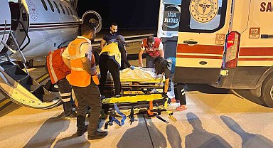 Ağrı'da kazada yaralanan çocuk ambulans uçakla Ankara'ya sevk edildi