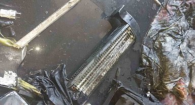 Ağustos sıcağında elektrik sobasından yangın çıktı
