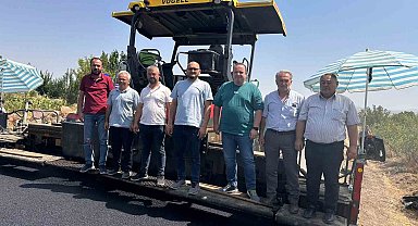 Ağzıkara köyünde sıcak asfalt çalışmaları sona yaklaştı