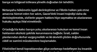 AK Parti Genel Başkan Vekili Ala: "İsrail'in eylemlerini durduracak adımlar atmaya davet ediyoruz"